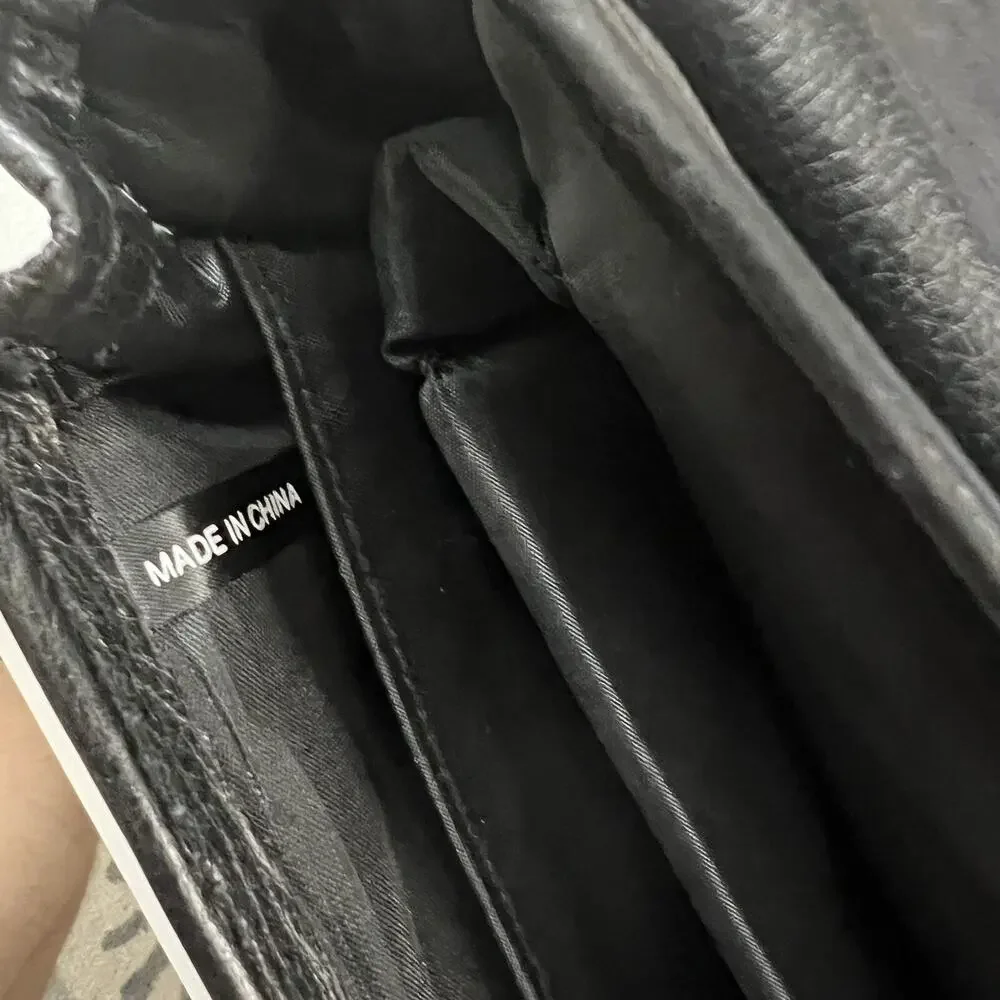 BOSCA Black Soft Leather Double Gusset Flapover Briefcase Messenger Bag